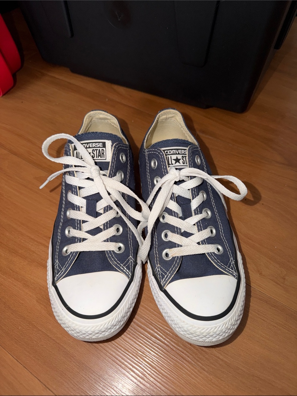 Converse Kids Navy and White Low-Top Canvas Sneakers